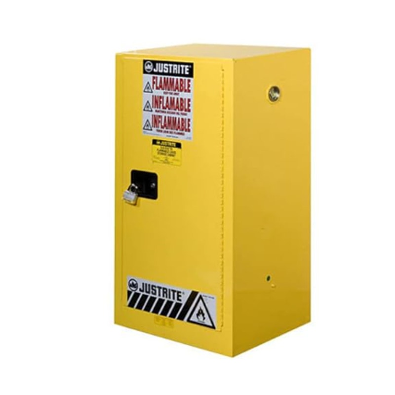 Justrite 891500 Sure-Grip EX Countertop Flammable Safety Cabinet, 1 Manual Door