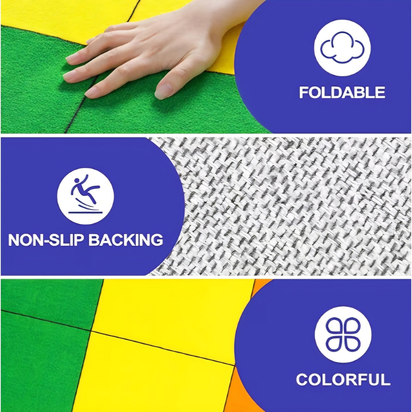 Elementary Classroom Rugs for Kids, Washable Kids Rugs for Playroom School, 6'x9'(Seats-20)