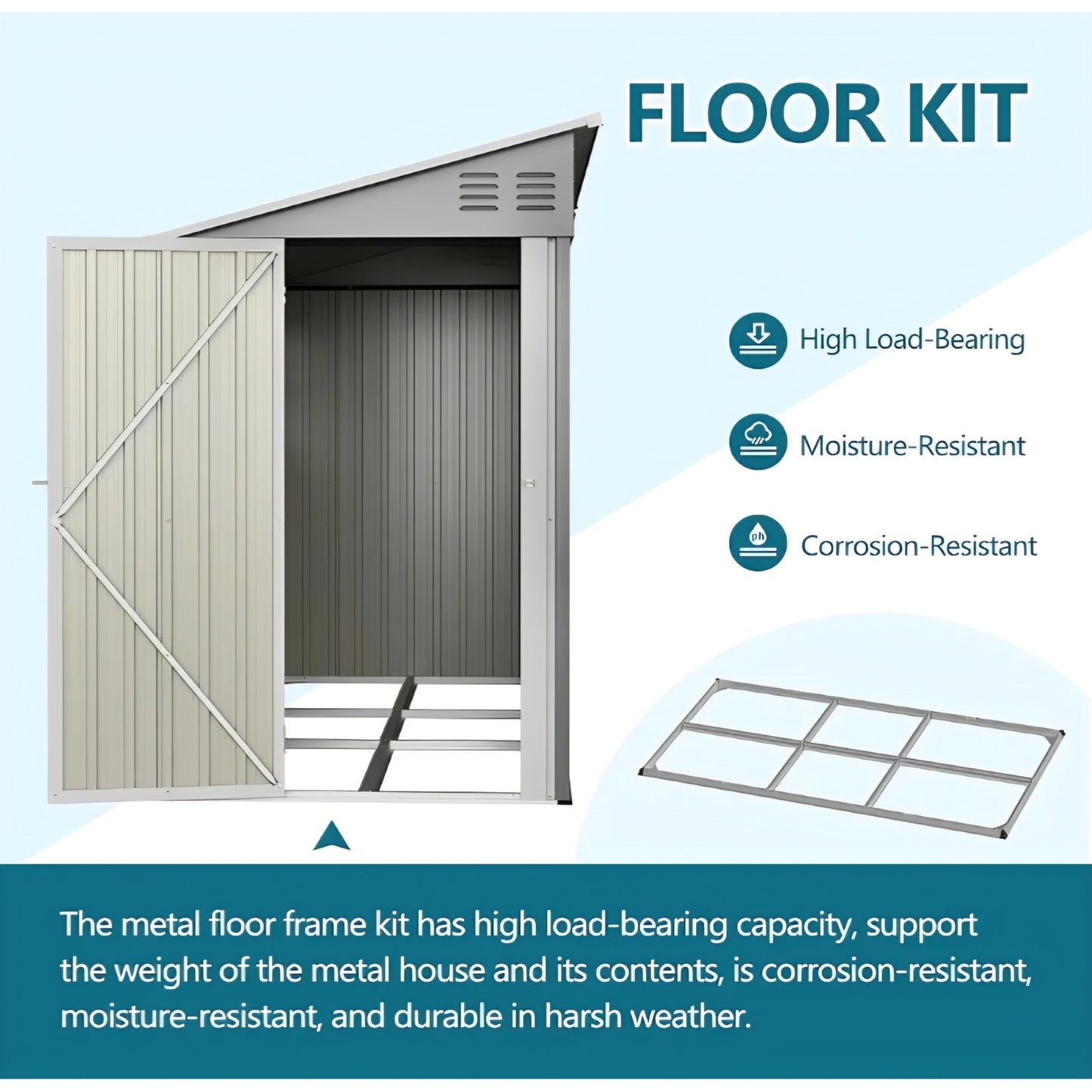 4 x 10 FT Metal Outdoor Storage Shed with Windows and Foundation, Lean to Storage Sheds w/Lockable
