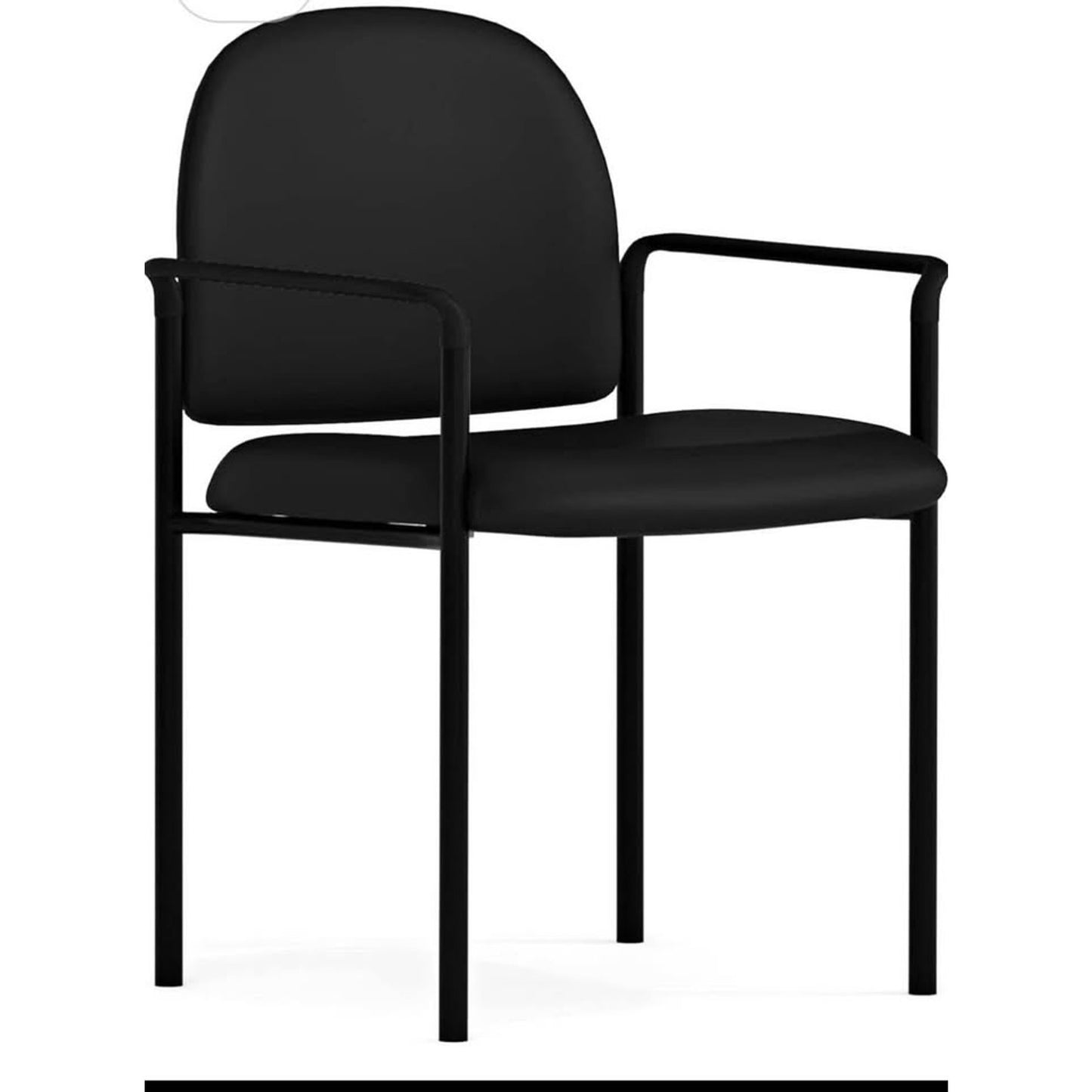 Flash Furniture Tiffany Side Reception Chair with Padded Armrests, Stackable Vinyl Waiting Room Chai