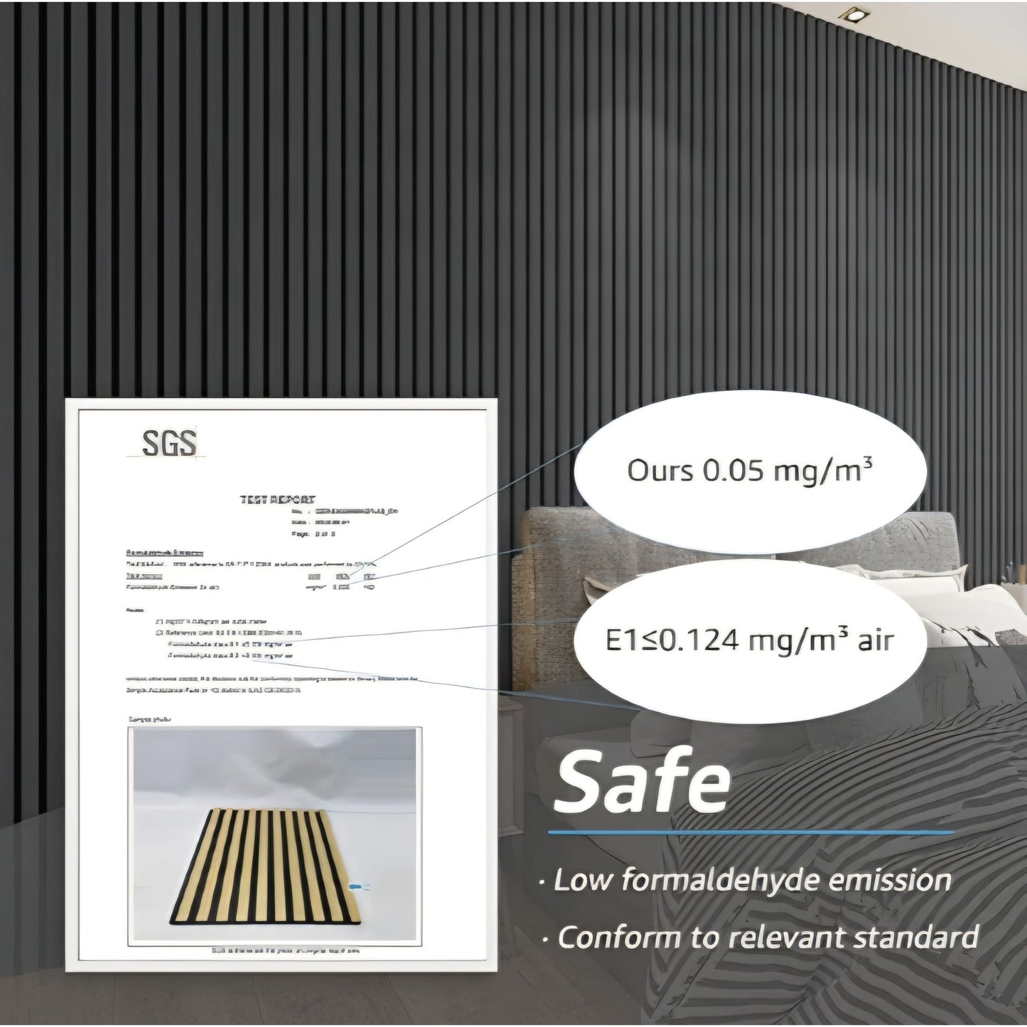 Art3d 4-Piece Wood Slat Acoustic Panels for Stylish Decor and Noise Reduction, 3D Textured Panel