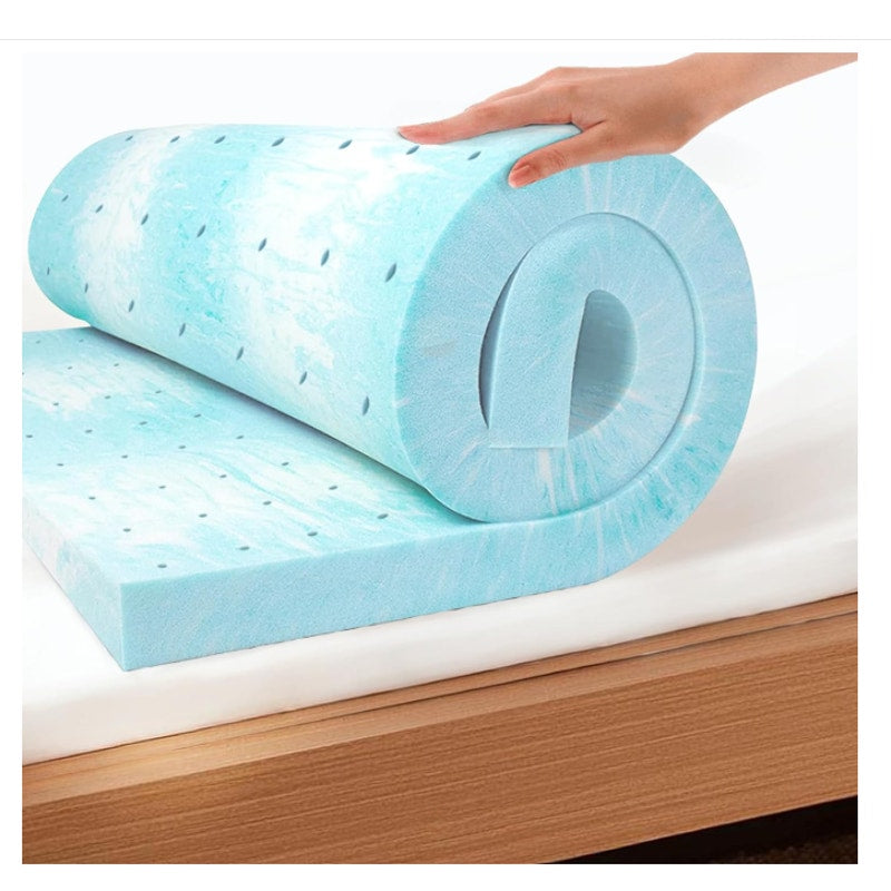 EGO 3 Inch Queen Mattress Topper Gel Memory Foam for Pressure Relief Cooling Gel Infused