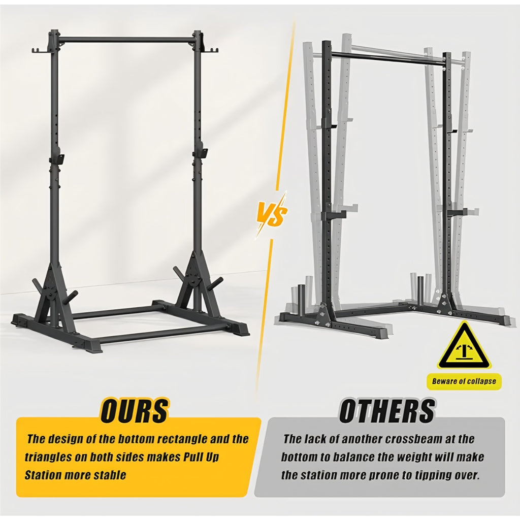 Pull Up Station, Strength Training Workout Pull Up Bar Free Standing for Home Gym