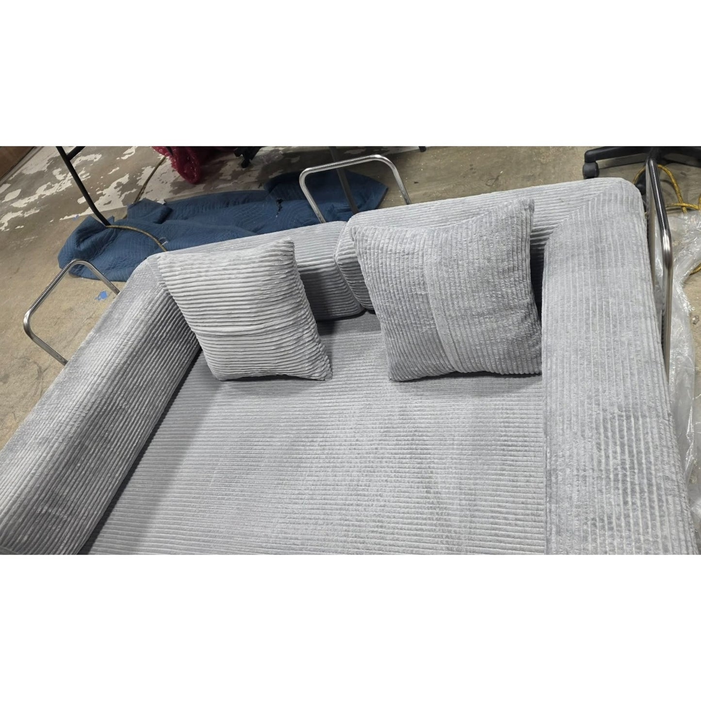Convertible Sleeper Sofa Bed, Sleeper Sofa with Pillow | Corduroy Fabric | High-Density
