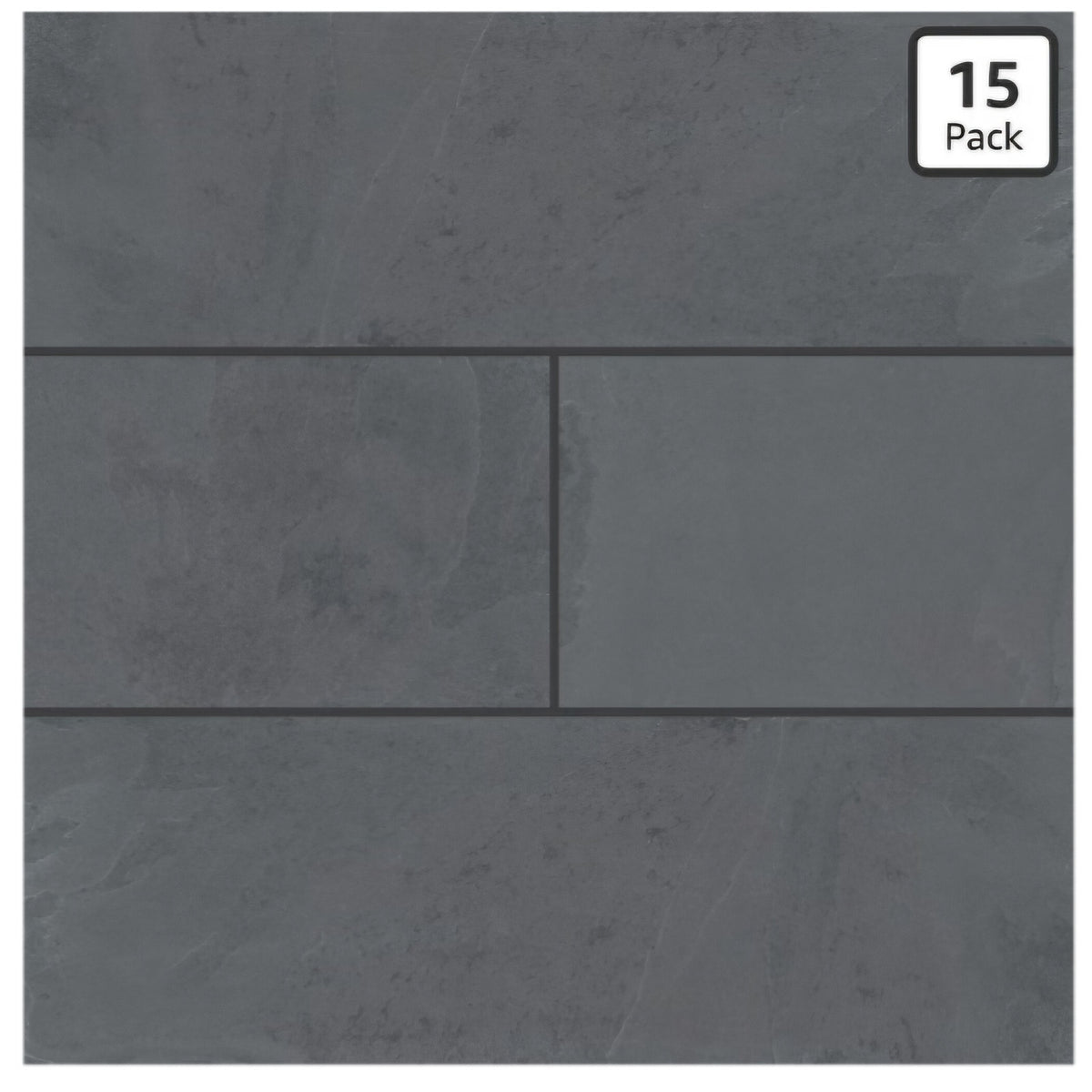 MSI Montauk Black 4 inch x 12 inch Gauged Slate Subway Tile for Kitchen Backsplash, Floor Tile