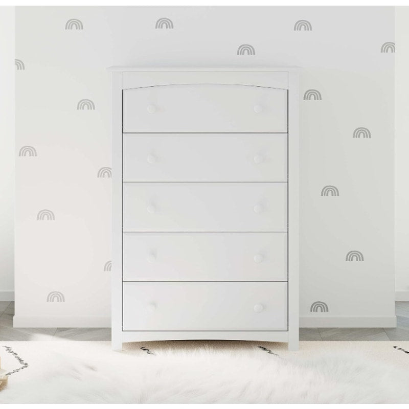 Storkcraft Kenton 5 Drawer Dresser, White
