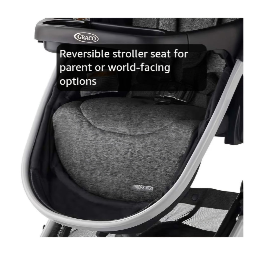 Graco Modes Nest Travel System, 3-in-1 Modular Carseat Stroller Combo, Includes the SnugRide DLX