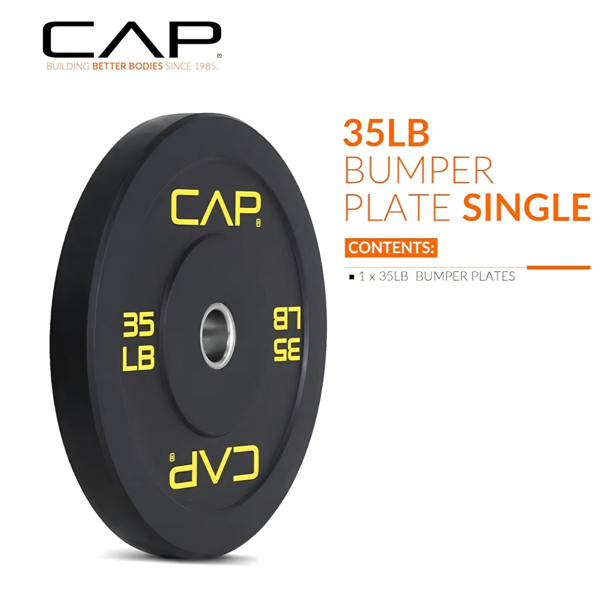 CAP Barbell Rubber Olympic Bumper Plate  35 LB