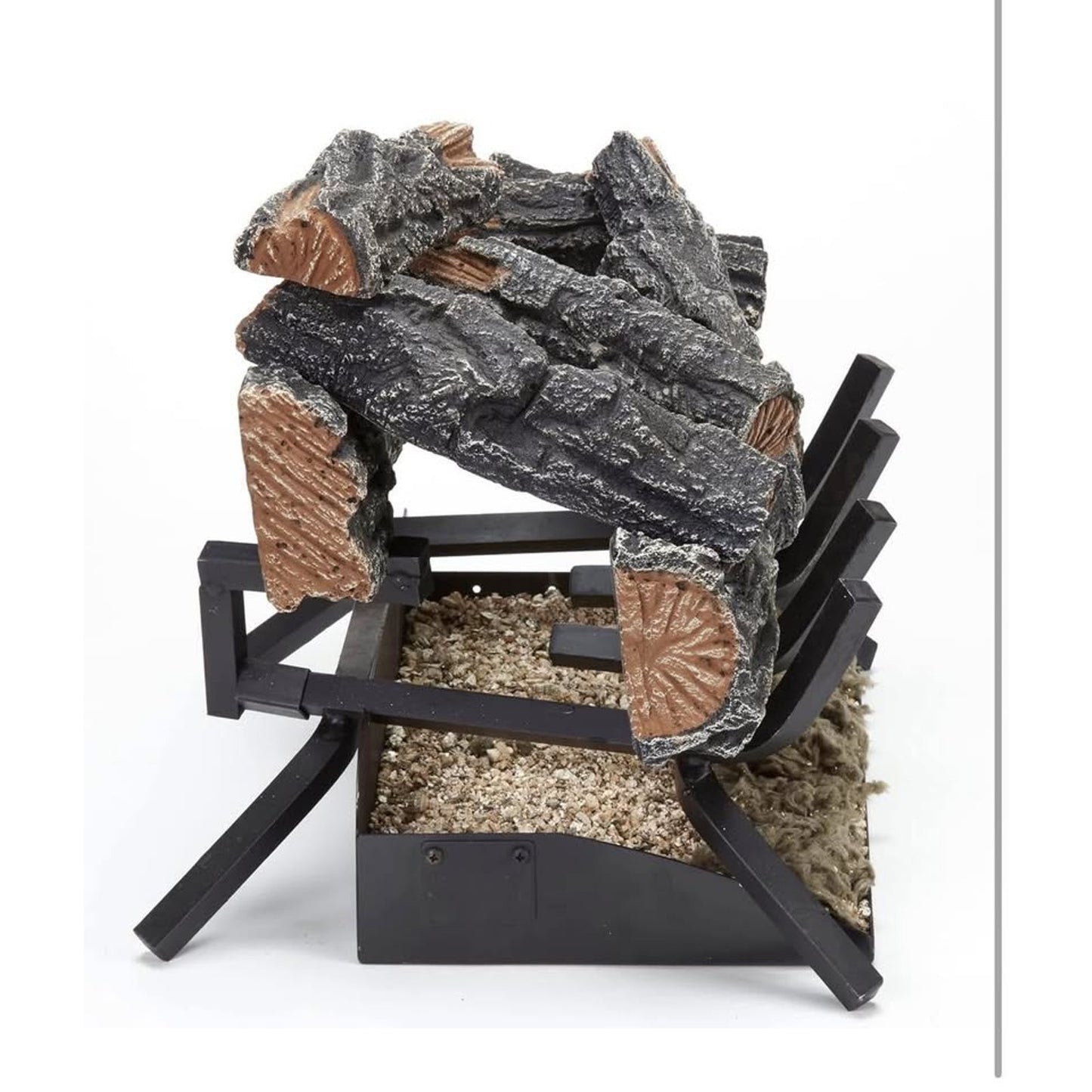 HearthSense MO18HVL Natural Gas Vented Fireplace Logs Set with Match Light, 45000 BTU, Heats up to 1