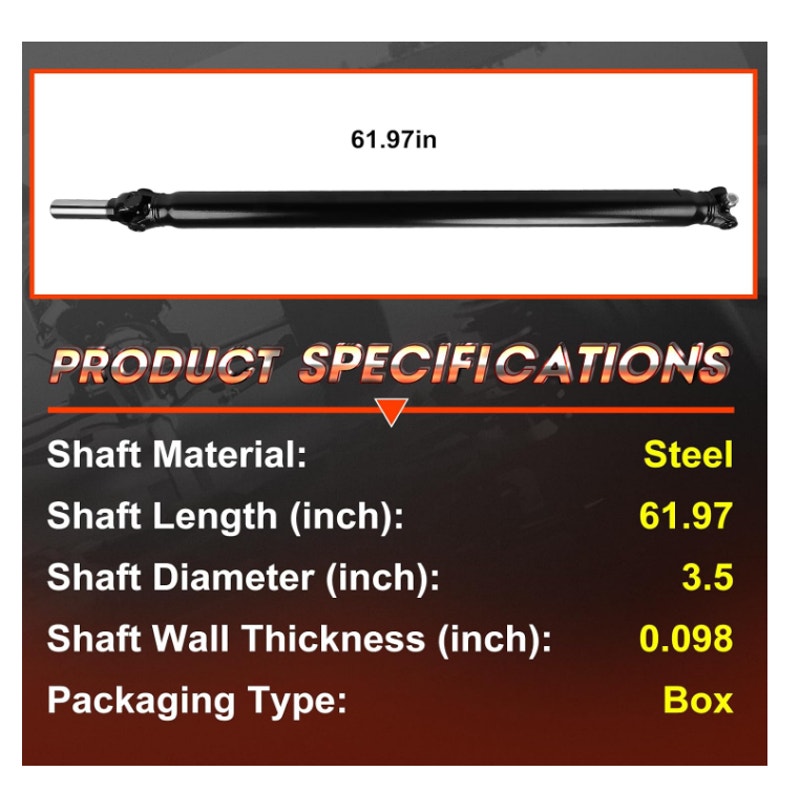 61.97" Rear Complete Drive Shaft Chevrolet Avalanche Suburban  GMC Yukon XL