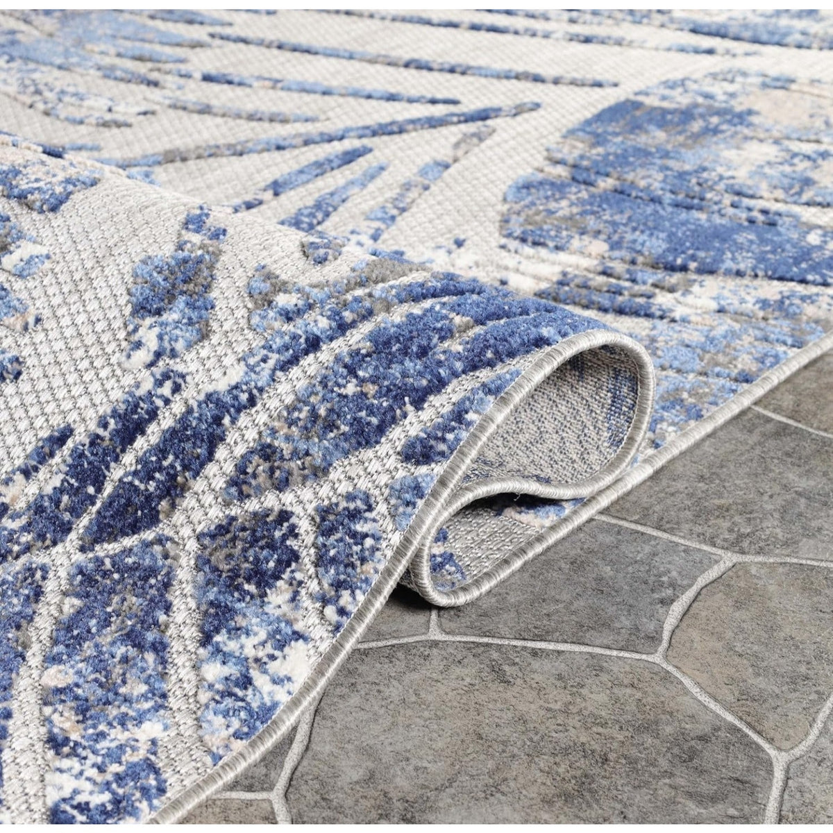 Superior Indoor Outdoor Area Rug, Floor Decor Perfect for Patio, Pool, Deck, Kitchen, Entryway,