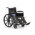Medline K1 Basic Vinyl Wheelchair with Full-Length Arms and Elevating Leg Rests