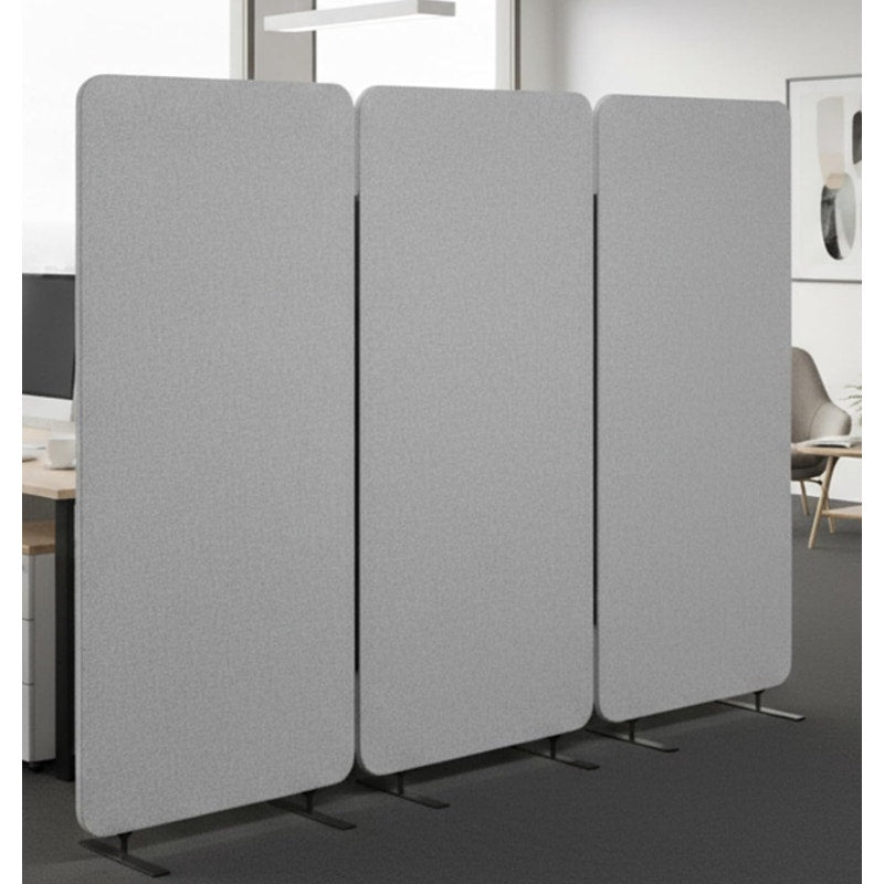 Partition Wall, Soundproof Room Dividers, Office Panel, Grey, 3 PC, 72x67"