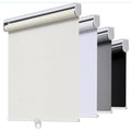 Cordless Roller Shades Blackout Blinds for Windows Room Darkening Rolled Up Shades with Spring