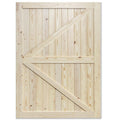 SmartStandard 60in x 84in Sliding Barn Wood Door, Natural, Fit 10FT Rail Pre-Drilled Ready