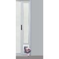 Aluminum Pet Patio Door, 5" x 7" Flap Size | Adjustable Height 77-5/8" to 80-3/8", White