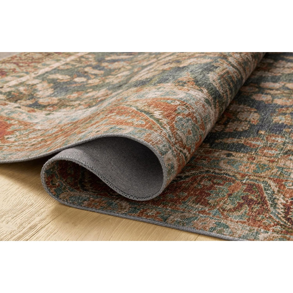 Loloi Chris Loves Julia Jules Ocean/Spice 7'-6" x 9'-6" Area Rug