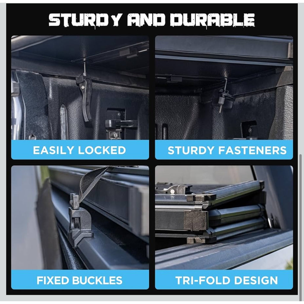 Hard Folding Tonneau Cover Compatiable with Dodge Ram 1500 Classic&New(2009-2026) 5.7 FT