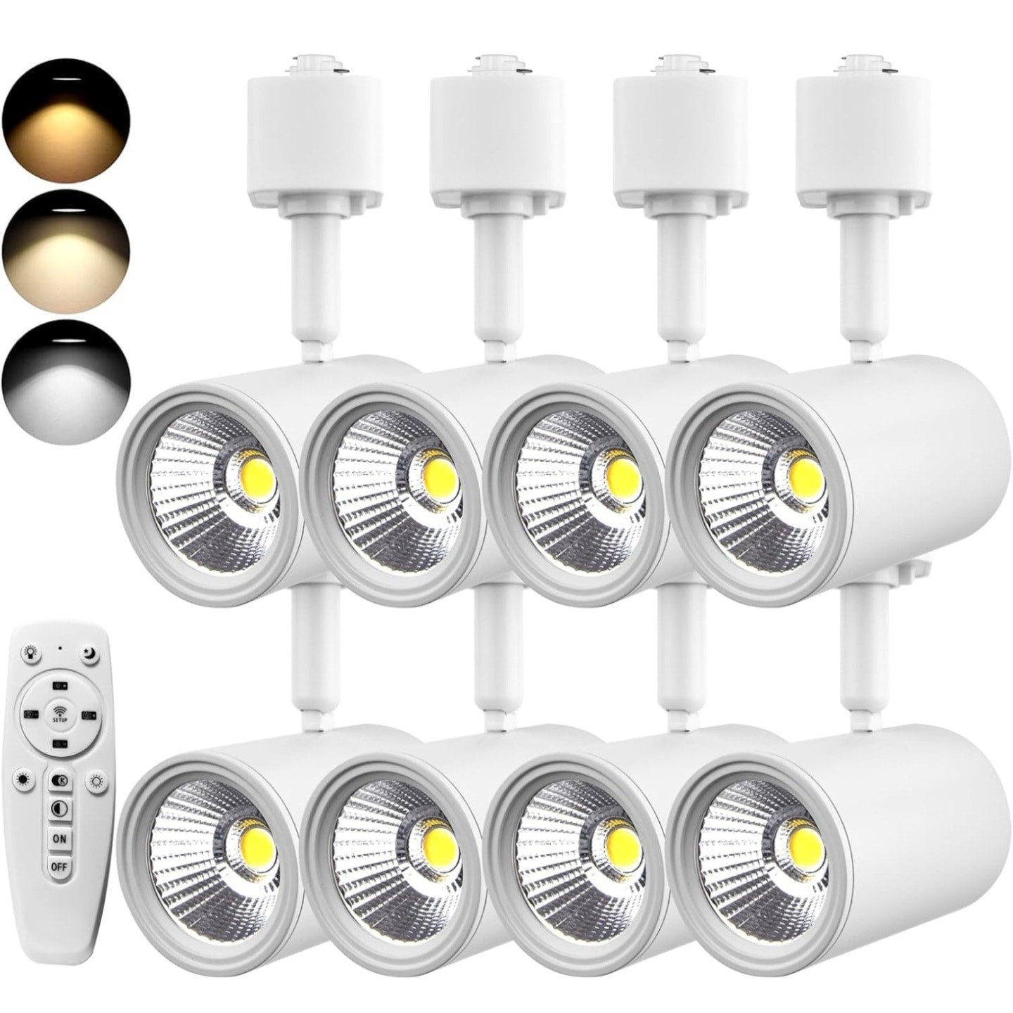 10W H Type Track Lighting Heads Can fine Control 2700K-6500K Stepless Dimming Led Track