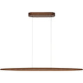 71"Wood Linear Pendant LightWood Linear,Light Island LightsLED DimmableChandelier Table WalnutColor
