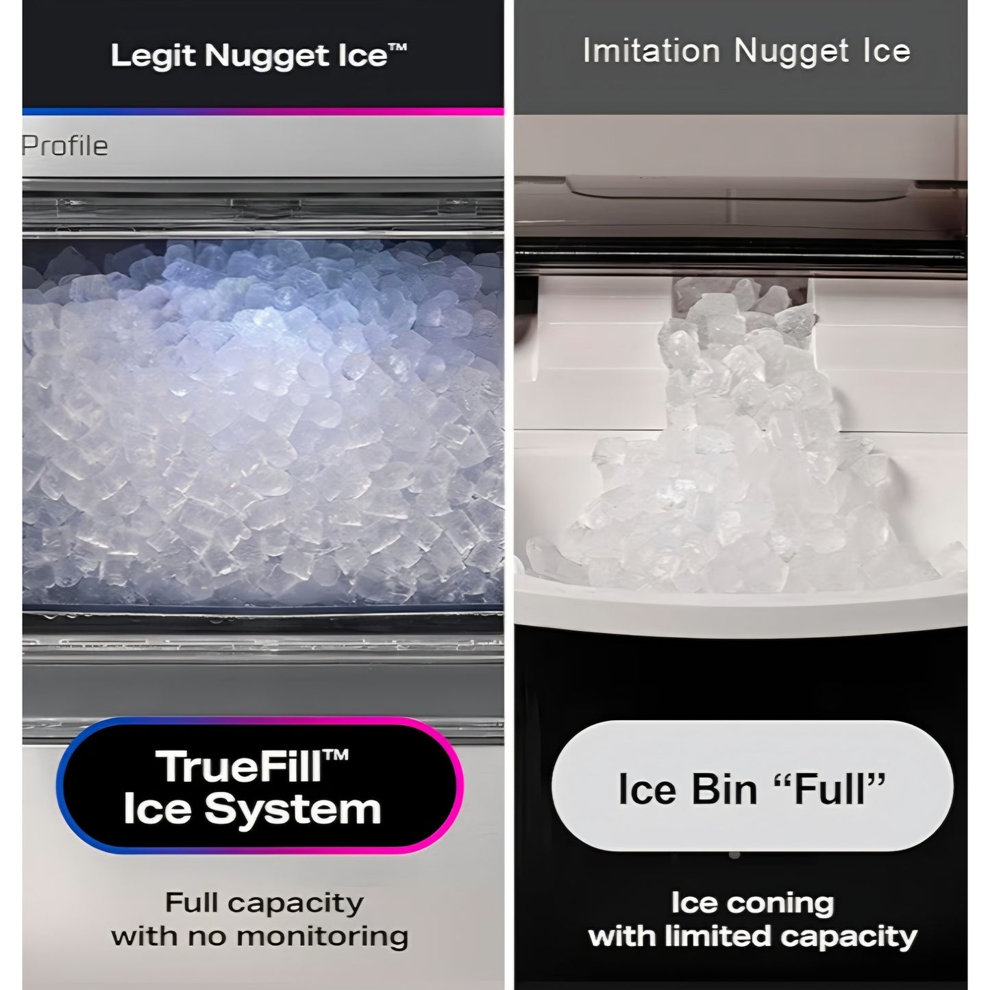 GE Profile Opal 2.0 XL Countertop Nugget Ice Maker, 1 Gallon Side Tank, 38 lbs/day, Soft Pellet Ice