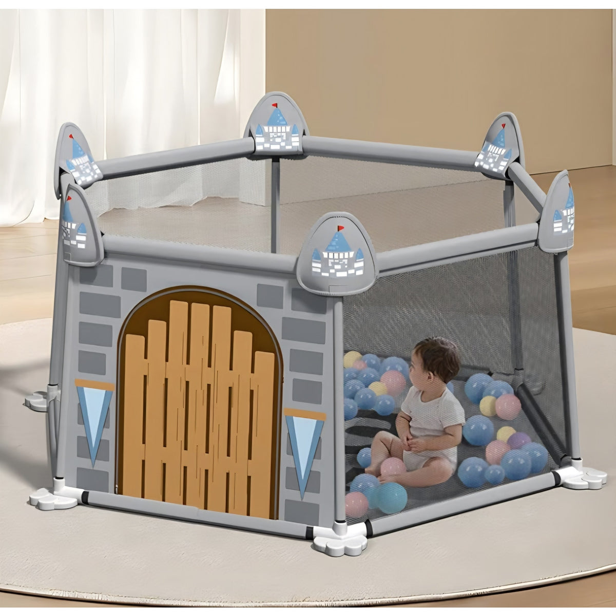 Baby playpen,50 * 50Large Baby Playground,Sturdy Safe playpen for Babies,Hexagon