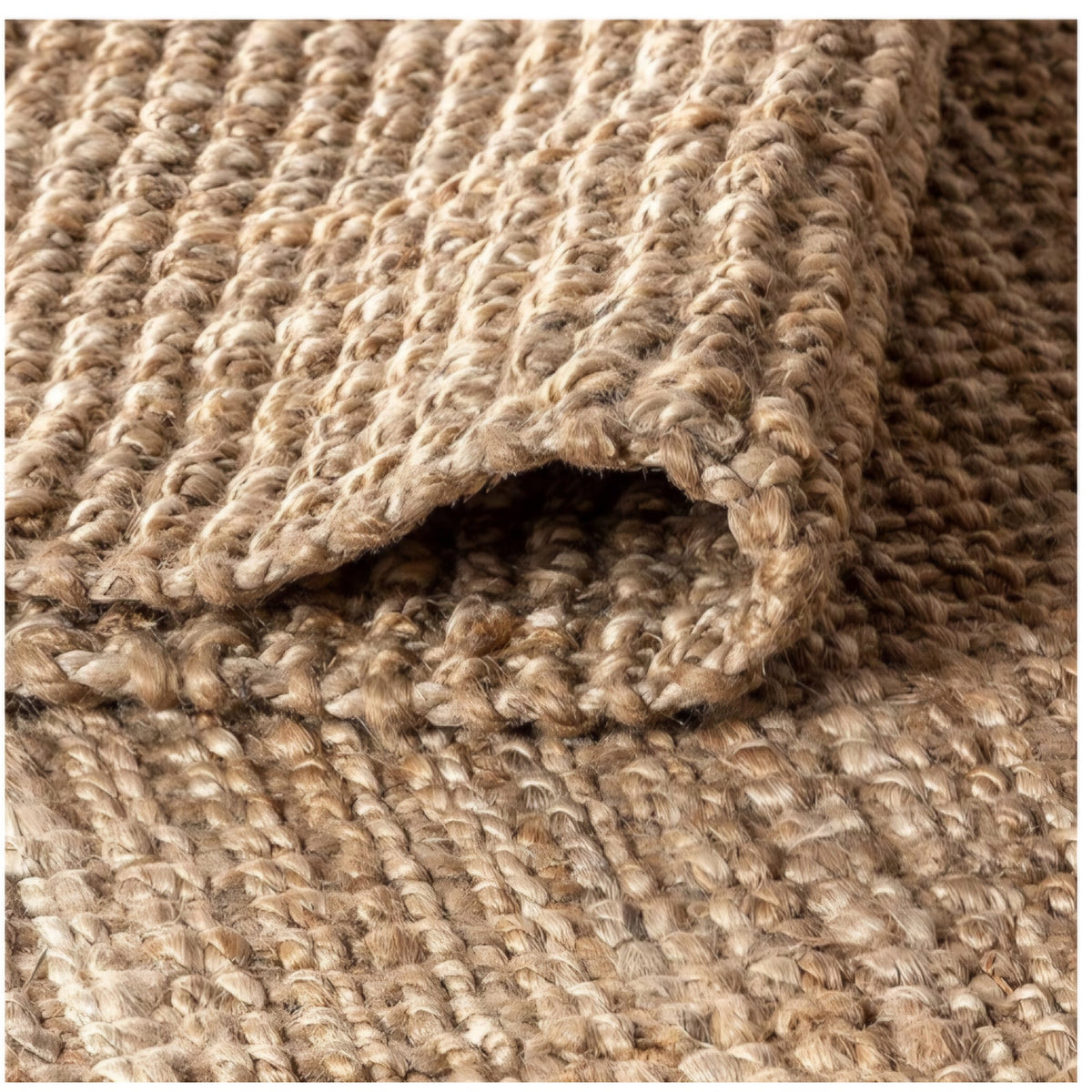 JONATHAN Y Pata Hand Woven Chunky Jute Natural 7x7 Square Indoor Area Rug, Bohemian, Rustic