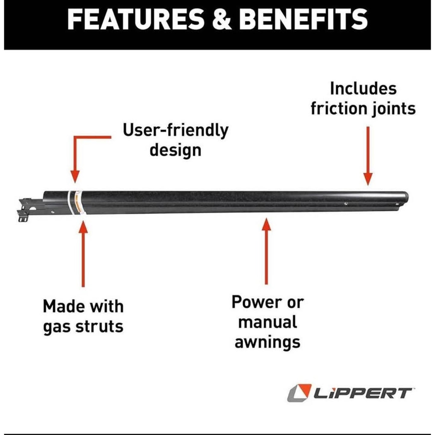 $150 obo Solera - 281154 69" Standard Flat Awning Support Arm Assembly - Black

Retails for $294.49