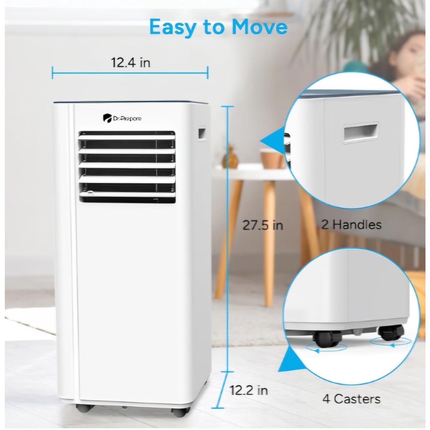 8000 BTU Portable Air Conditioner with WiFi Enabled, Cooling, Dehumidifier Fan & Sleep Modes 4-in-1