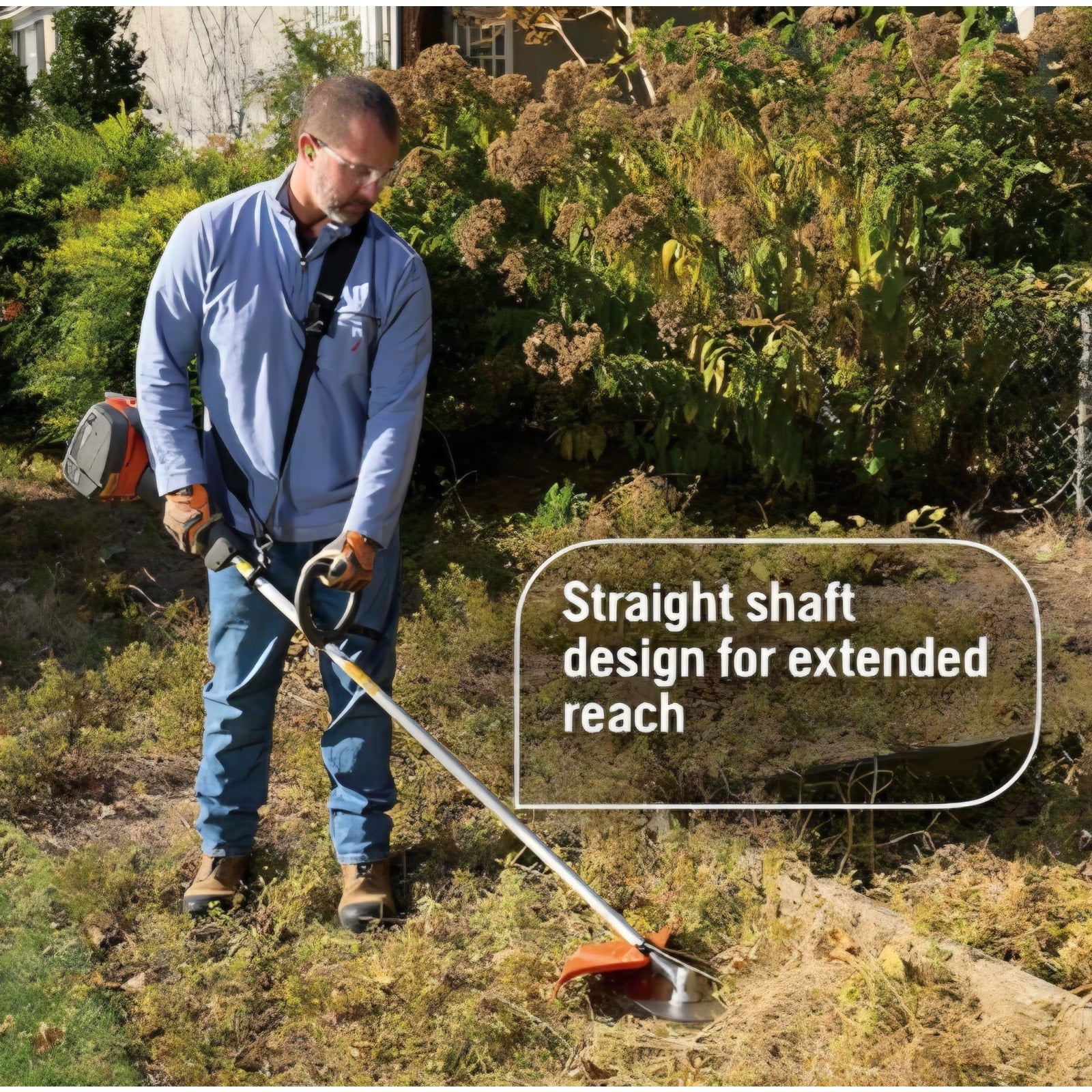 Brushcutter, Multi-Purpose Gas Brush Cutter Tool with String Trimmer Head and Grass Husqvarna