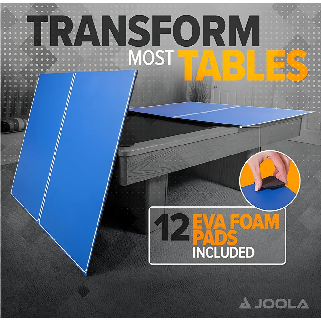 JOOLA Ping Pong Conversion Top with Net Set for Billiard and Pool Tables - Regulation Top Converts Billiards into Ping Pong Table