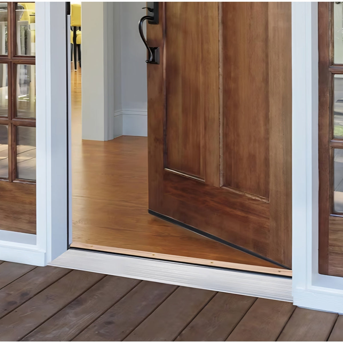 M-D Building Products Adjus Aluminum & Hardwood Threshold Kit 78618 5-5/8 in. x 1-1/8 in. x 73 in.