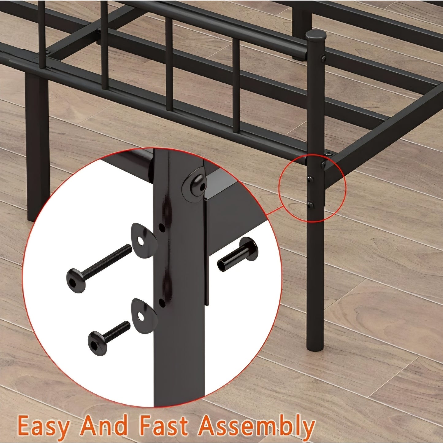 Queen Bed Frame-Classic Metal Platform Bed Frame,Mattress Foundation with Steel Slat