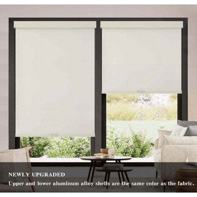 AOSKY Cordless Blackout Roller Shades, 59" W x 72" H, Ivory