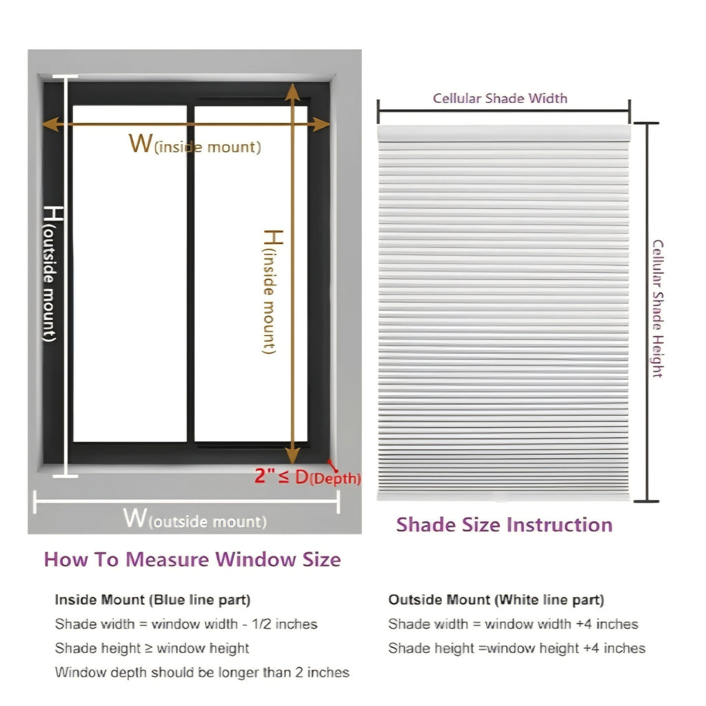 Cordless Honeycomb Blinds Cellular Shades Blackout for Bedroom 31" Wx72 H