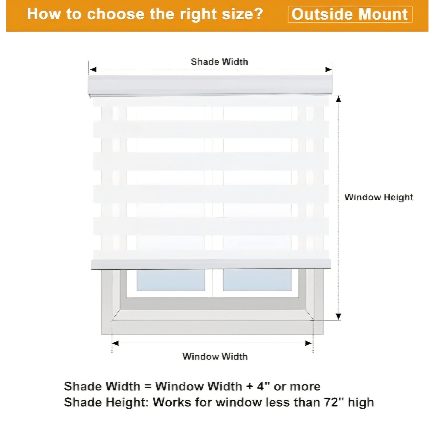 Cordless Zebra Blinds for Windows Free-Stop Roller Windows Shades (70" W X 64" H, White)