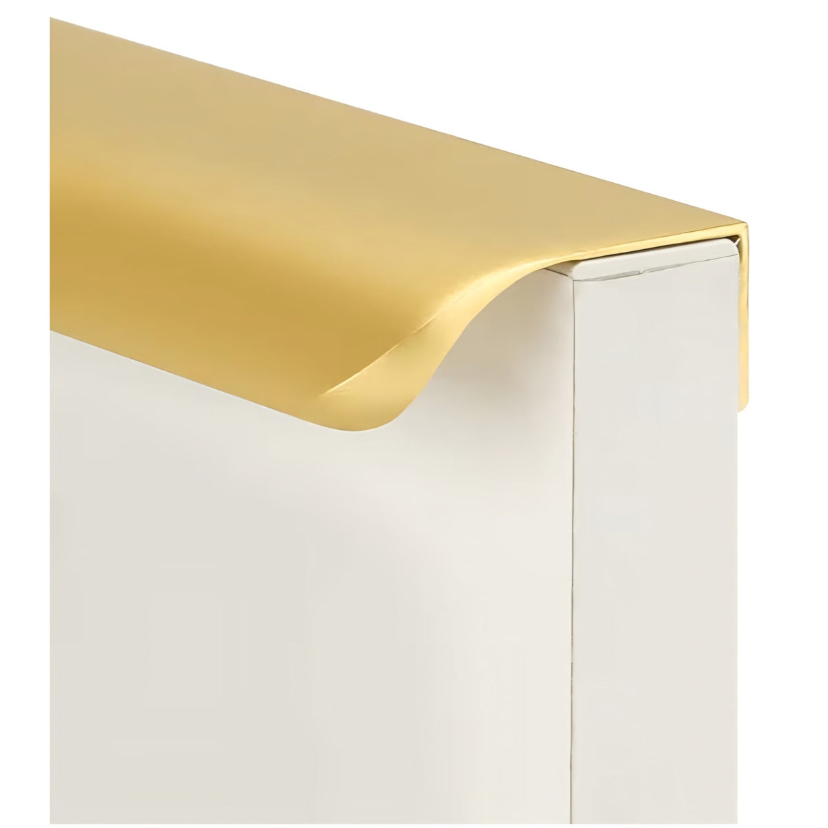 Brushed Brass Drawer Handles Edge Hardware for Kitchen Cupboard Gold