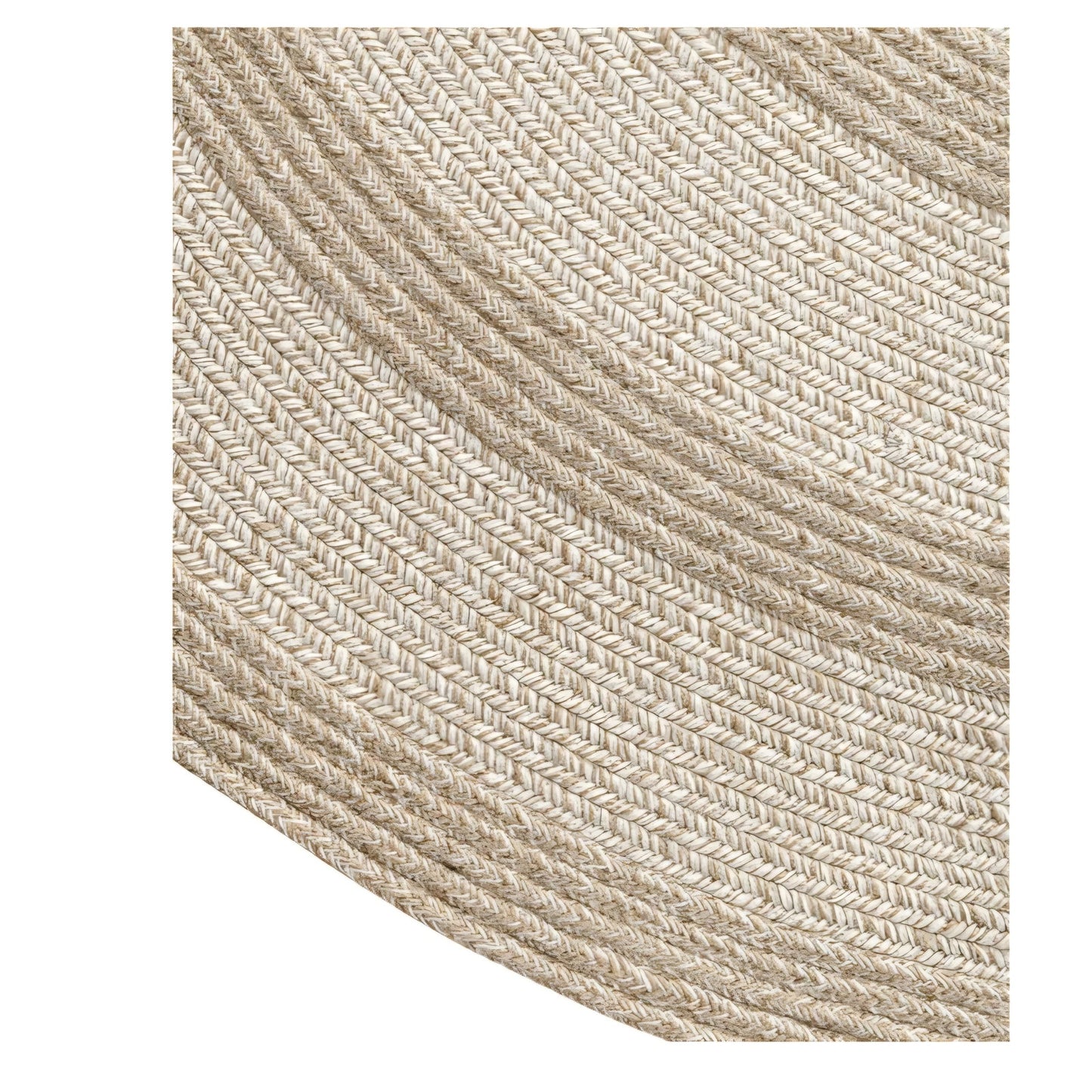 DEXI Oval Jute Rug Natural Fiber 8x10, Braided Woven Sisal Rugs No Shed, Large Neutral