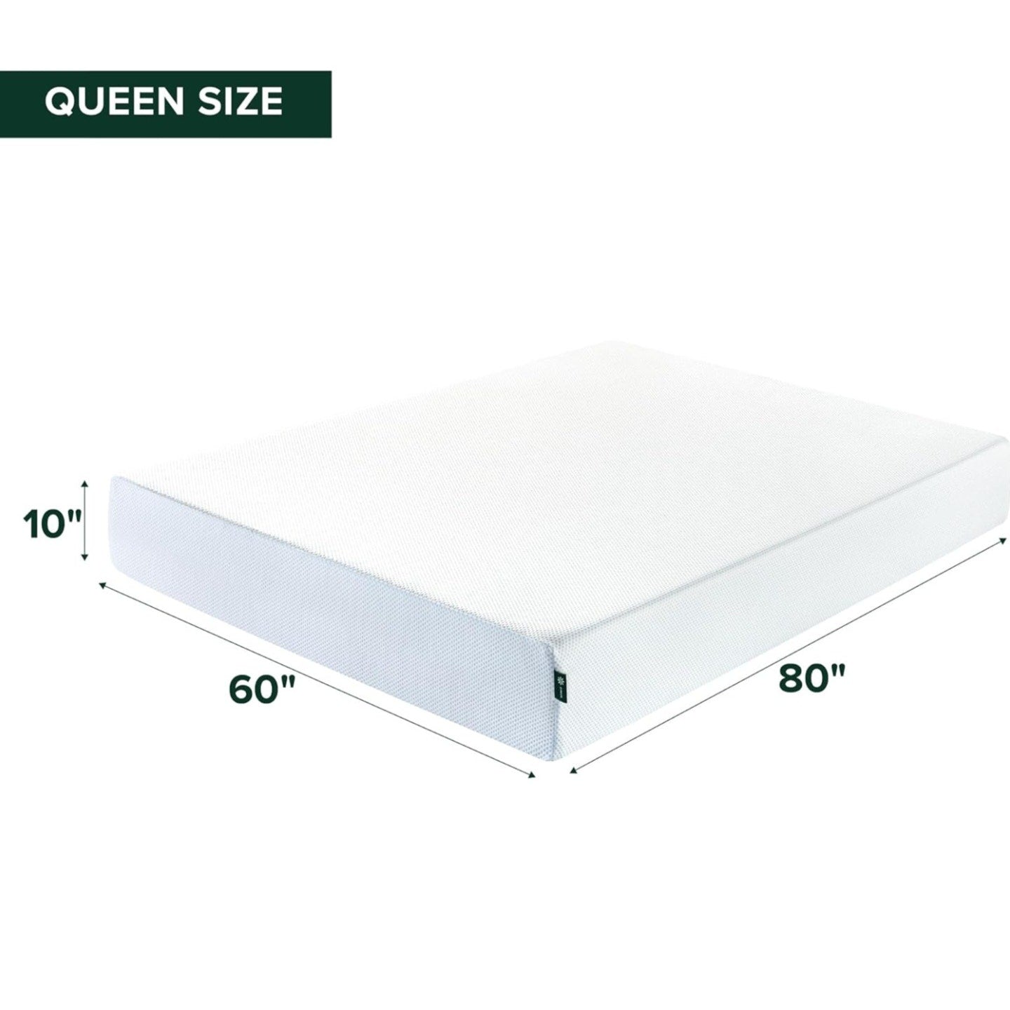 ZINUS 10 Inch Green Tea Cooling Memory Foam Mattress [New Version], Queen, Fiberglass Free,