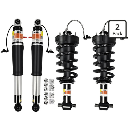 Front & Rear Shocks Struts w/Magnetic Fit for Cadillac Escalade Chevy Tahoe Suburban Silverado