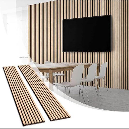$100 obo Olanglab Wood Slat Wall Panels, Wooden Acoustic Wall Panels, 94.5"x12.6" Each 3D Wall Panel
