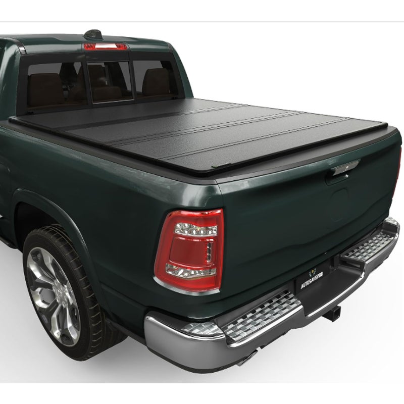 AUTOSAVER88 Hard Quad-Fold Tonneau Cover for 2009-2026 Dodge Ram 1500 5.7ft