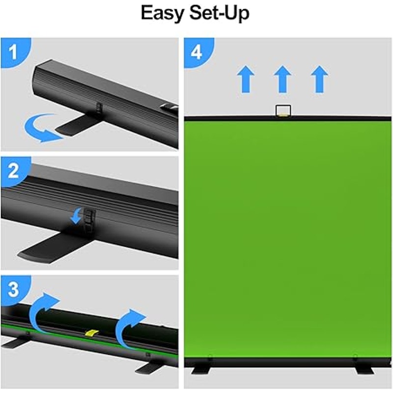 EMART Upgrade Green Screen, 61x72in Collapsible Chroma Key Panel for Background Removal