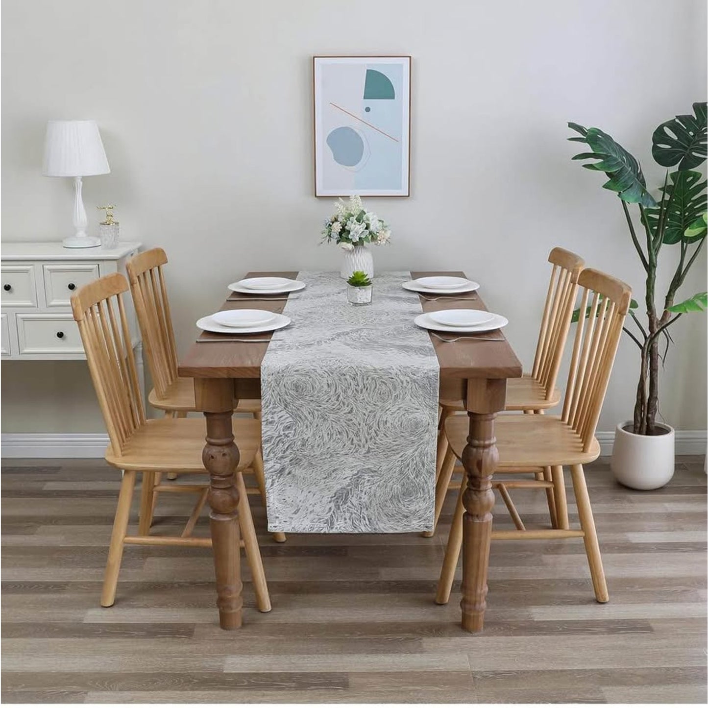 Majestic Giftware Premium Jacquard Table Runner (TR1353-16x144) - 16x144 Inches Jacquard Cloth for D