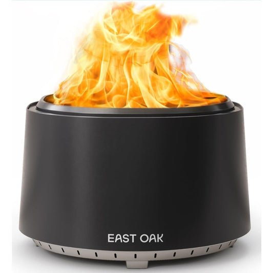 Camber Smokeless Fire Pit 29'' for Outdoor Patio, 304 Stainless Steel Wood Burning Fireplace,