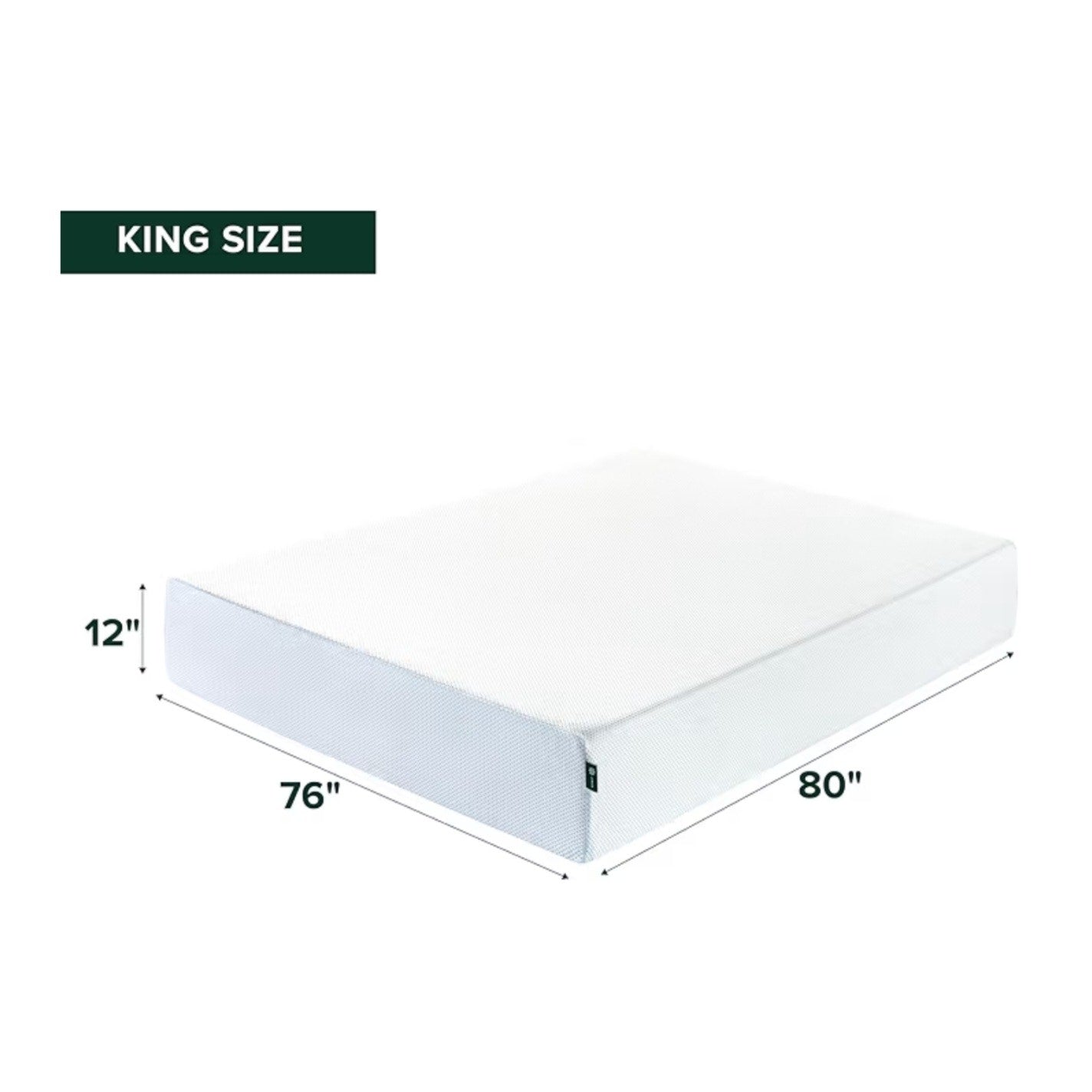 King Mattress Zinus 12 Inch Green Tea Cooling Memory Foam Mattress [New Version], King