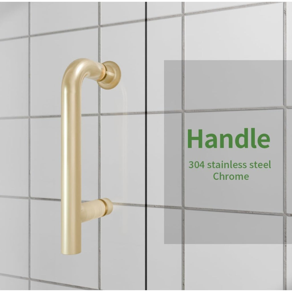 Bifold Shower Door, 30"-31.9" W x 72" H, 1/4" Tempered Glass Shower Door, Foldable Shower Glass Doo