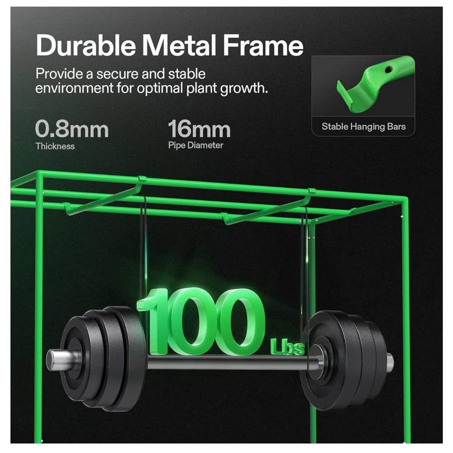 VIVOSUN S538 5x2 Grow Tent, 60"x32"x80" High Reflective Mylar with Observation Window and Floor Tray