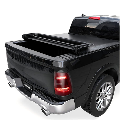 Soft Quad-fold Truck Bed Tonneau Cover Compatible for 2009-2025 Dodge Ram 1500 (Incl. 2019-2024