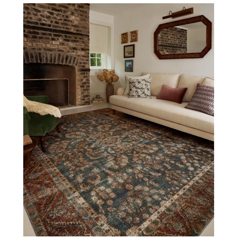 Loloi Chris Loves Julia Jules Ocean/Spice 7'-6" x 9'-6" Area Rug